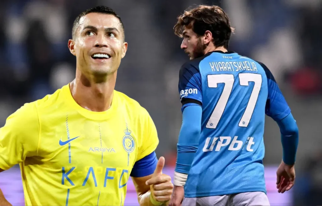 Kvaratskhelia Dorsal y CR7 La Verdadera Razon Por la que tiene el Numero 77 en el Napoli