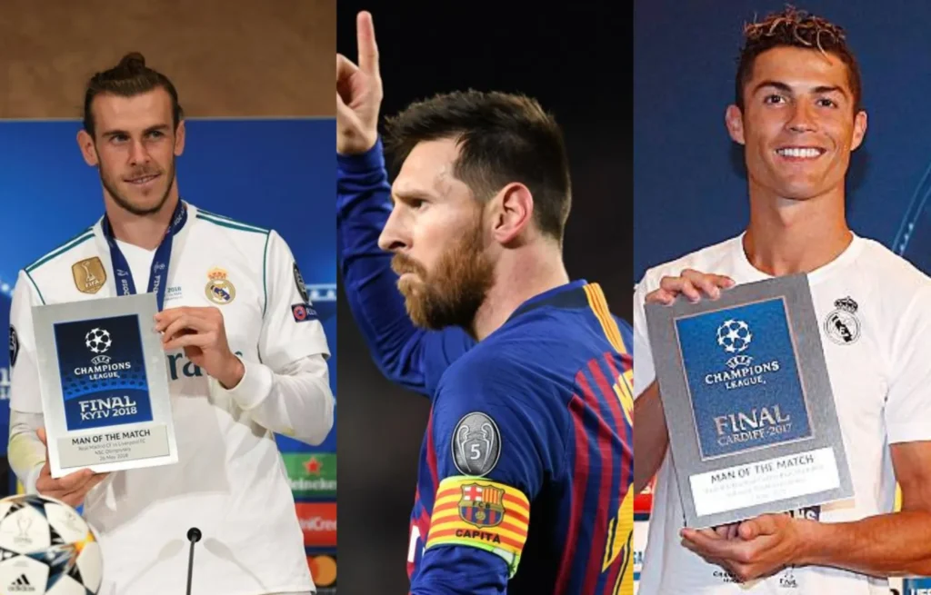 MVP Final Champions Los 21 Jugadores con el Premio mayor entre ellos Bale, Cristiano y Messi