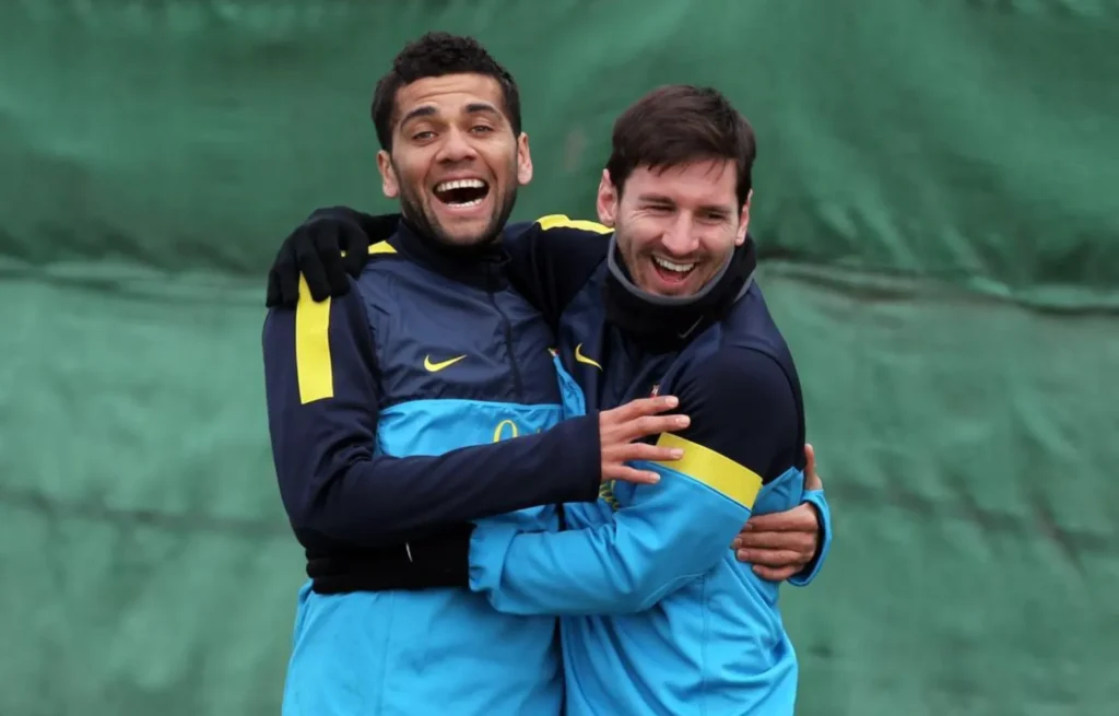 messi y Dani Alves