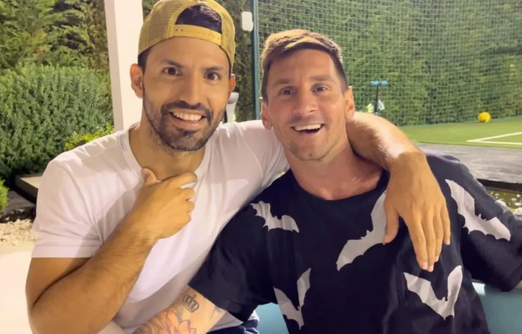 messi y Sergio Agüero