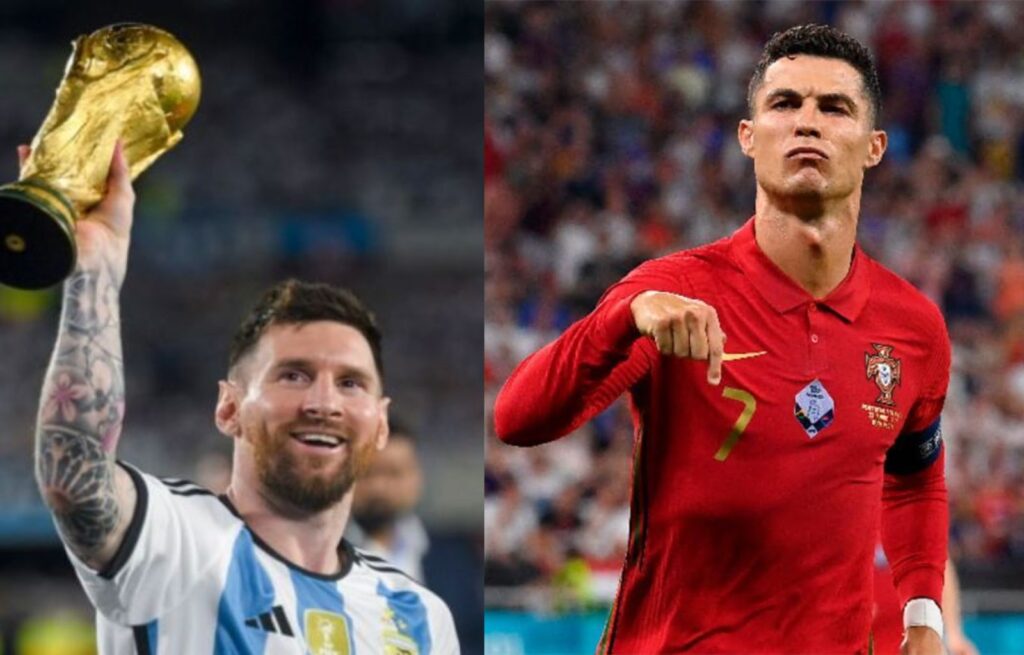 Goleadores legendarios Messi y Cristiano Ronaldo