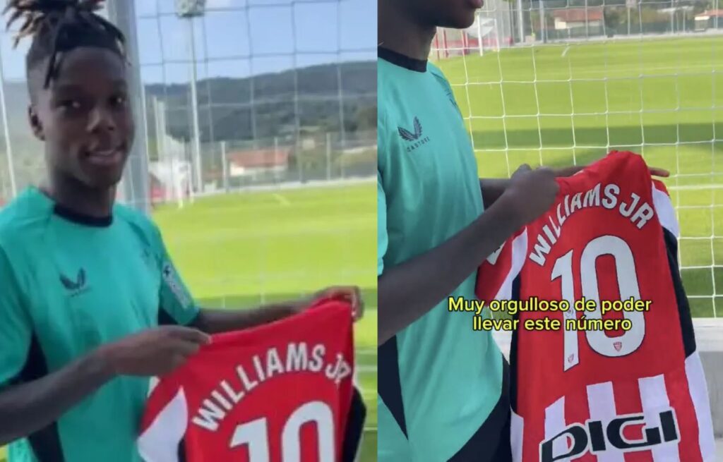 El Legado a Nico Williams del Dorsal 10 en el Athletic