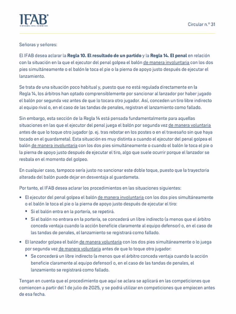 ¿Qué implica la nueva interpretación y cómo afectará futuras tandas de penales