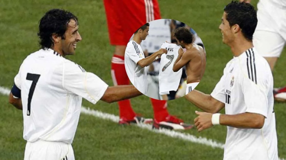 Un hito histórico hace 15 años Raúl González cedió el dorsal 7 a Cristiano Ronaldo en el Real Madrid